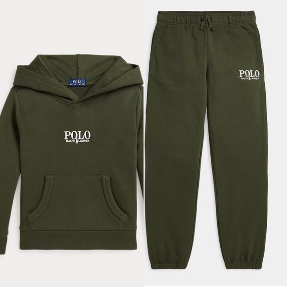 Polo Ralph Lauren Other - Polo Ralph Lauren Olive Hoodie and Joggers Set